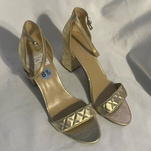 MARC FISHER SIZE 8.5 gold sandals only worn once